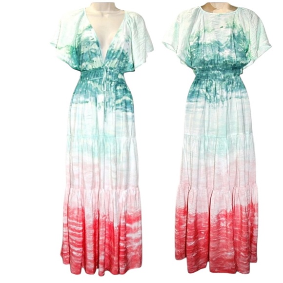 YFB Young Fabulous & Broke Tie-Dye Maxi Dress Size M NWOT - Picture 3 of 7